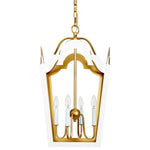 Old World Design Jackie Glossy White & Gold Lantern