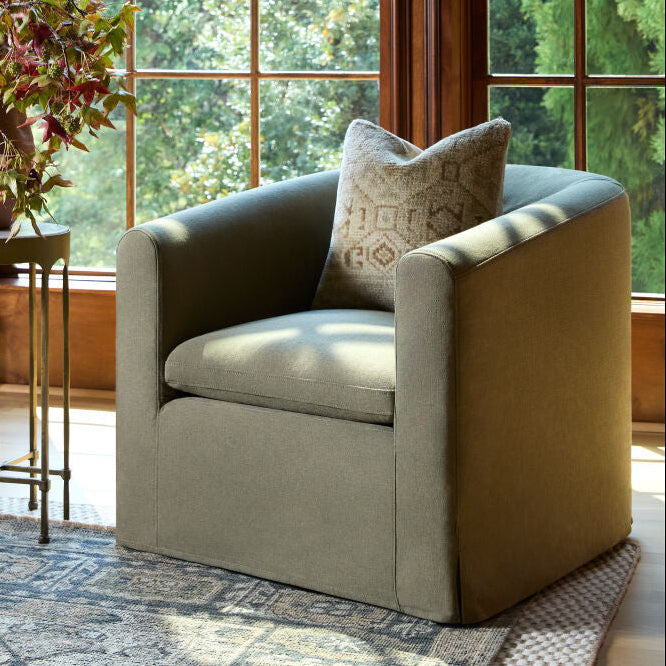 Lindy Cotton Swivel Chair