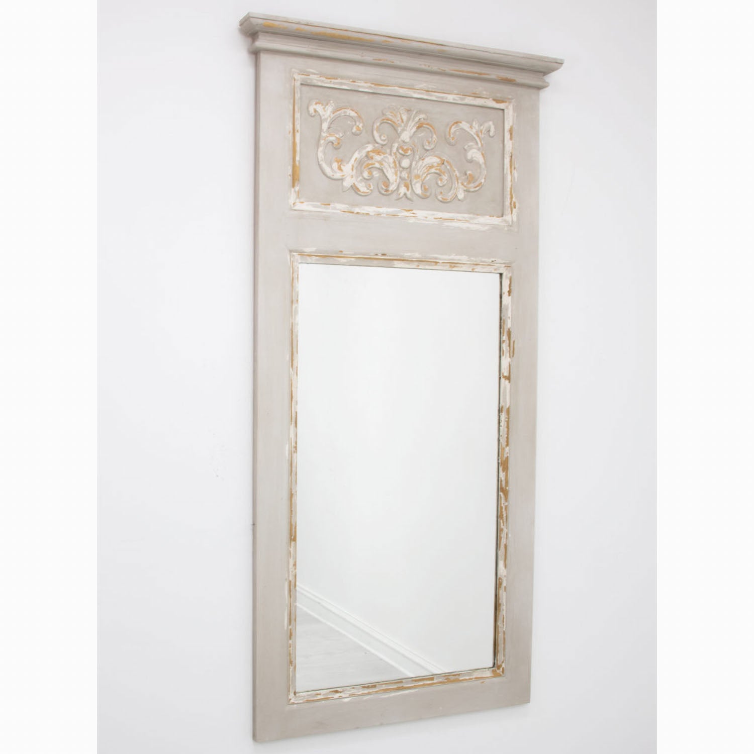 Wooden Trumeau Wall Mirror