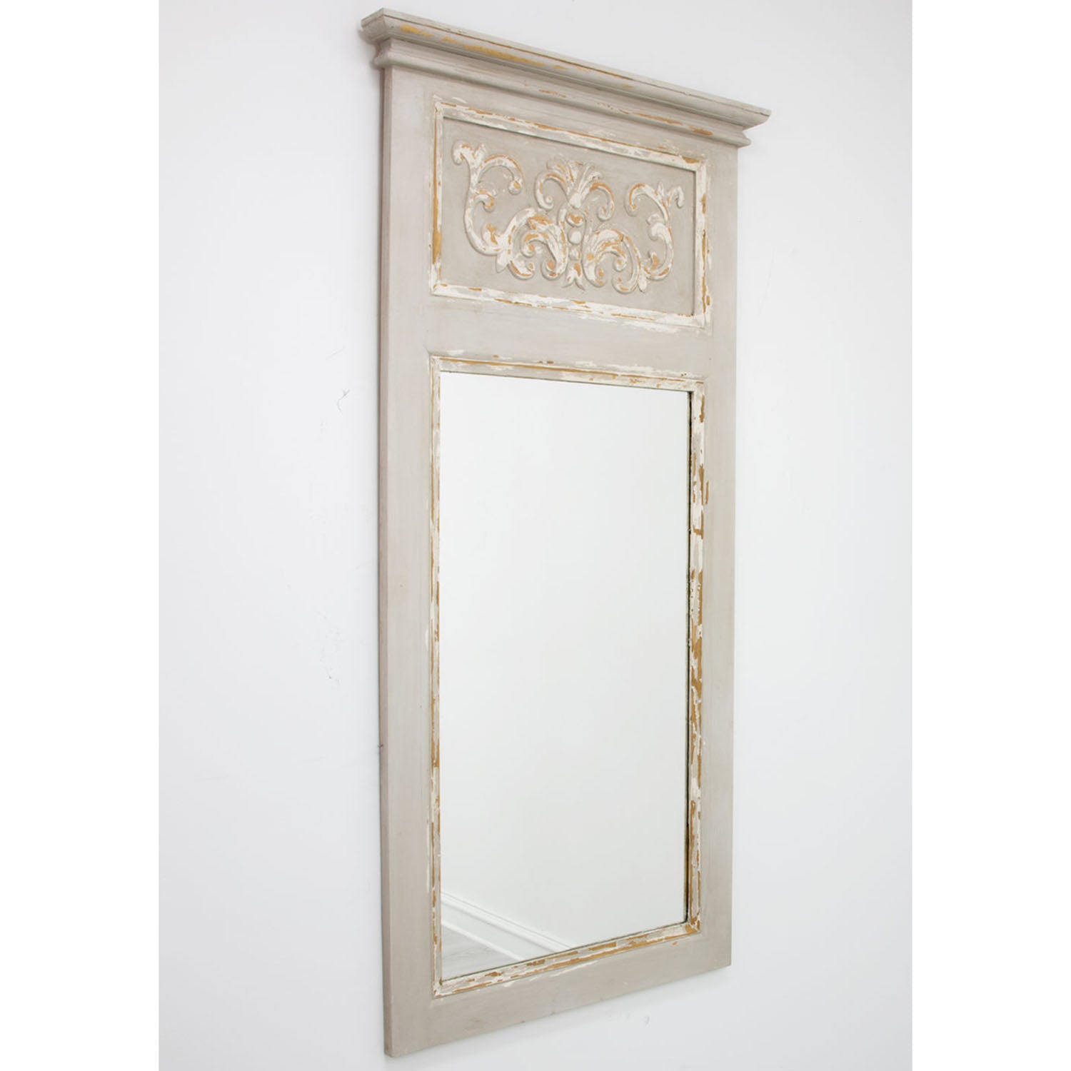 Wooden Trumeau Wall Mirror