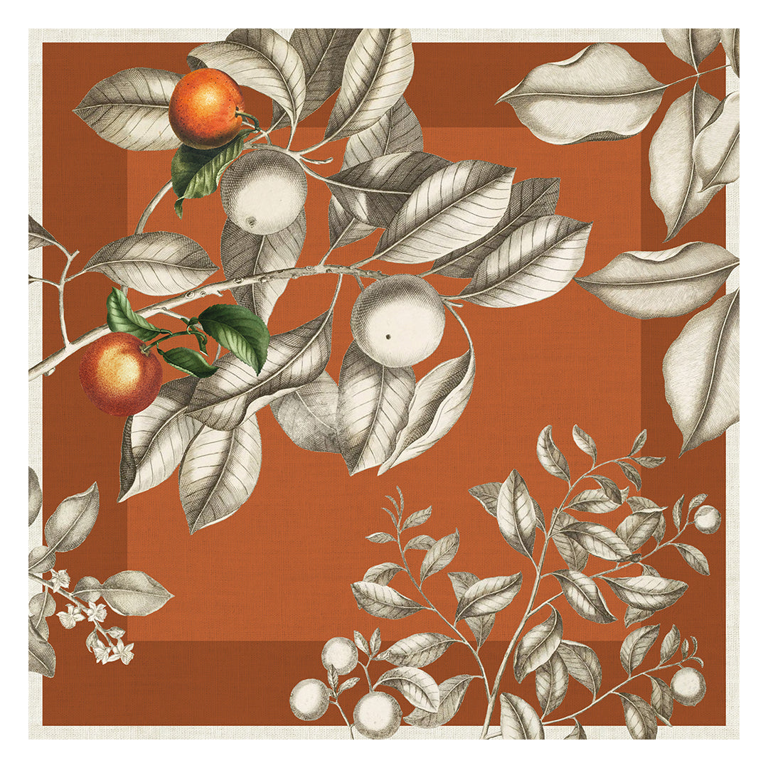 Garnier Thiebaut Mandarines Rouille Napkin - Thumbnail 5