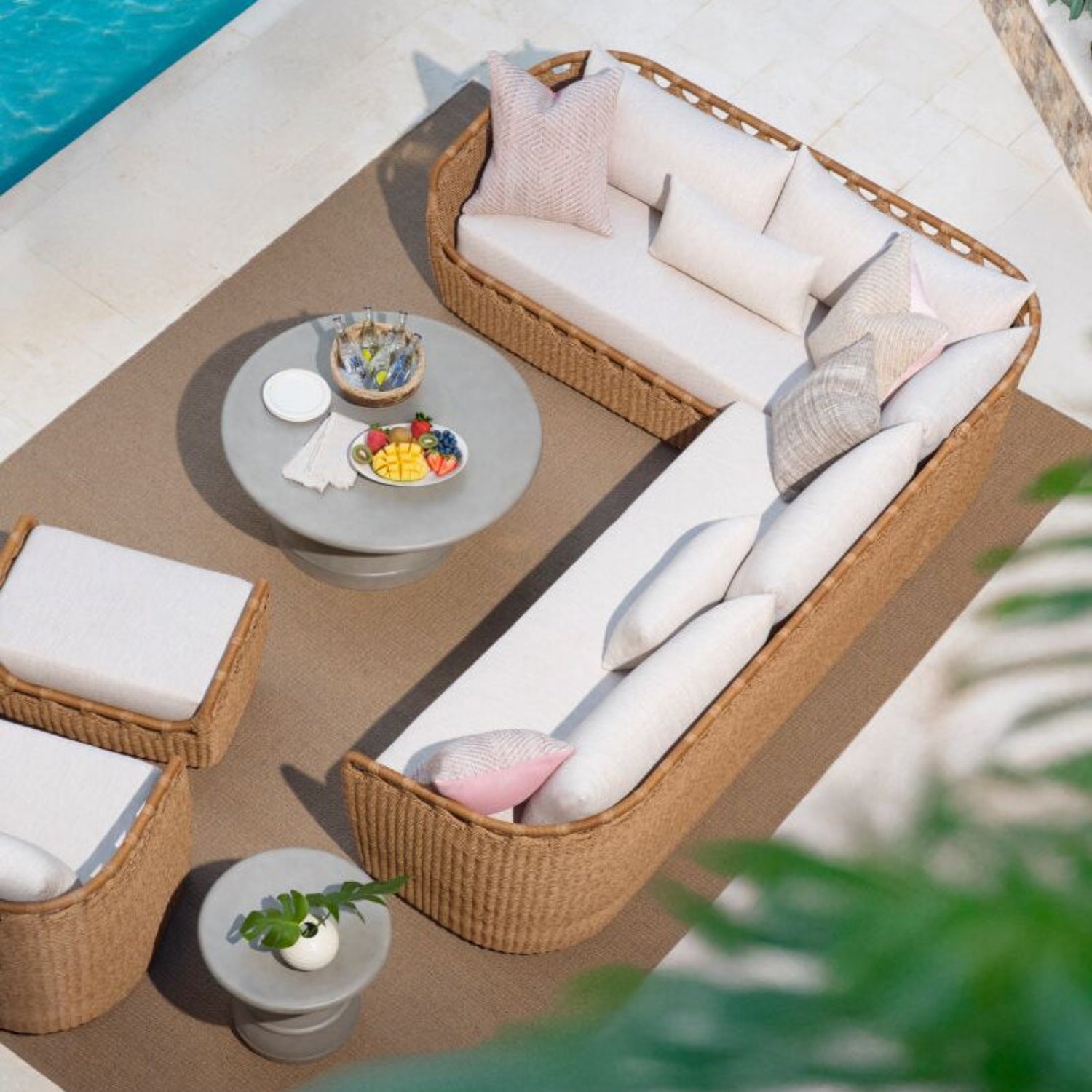 Marvella Sunbrella Left Arm Outdoor Sectional