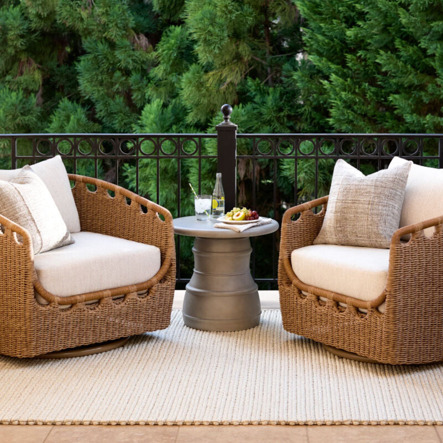 Marvella Sunbrella Outdoor Swivel Chair