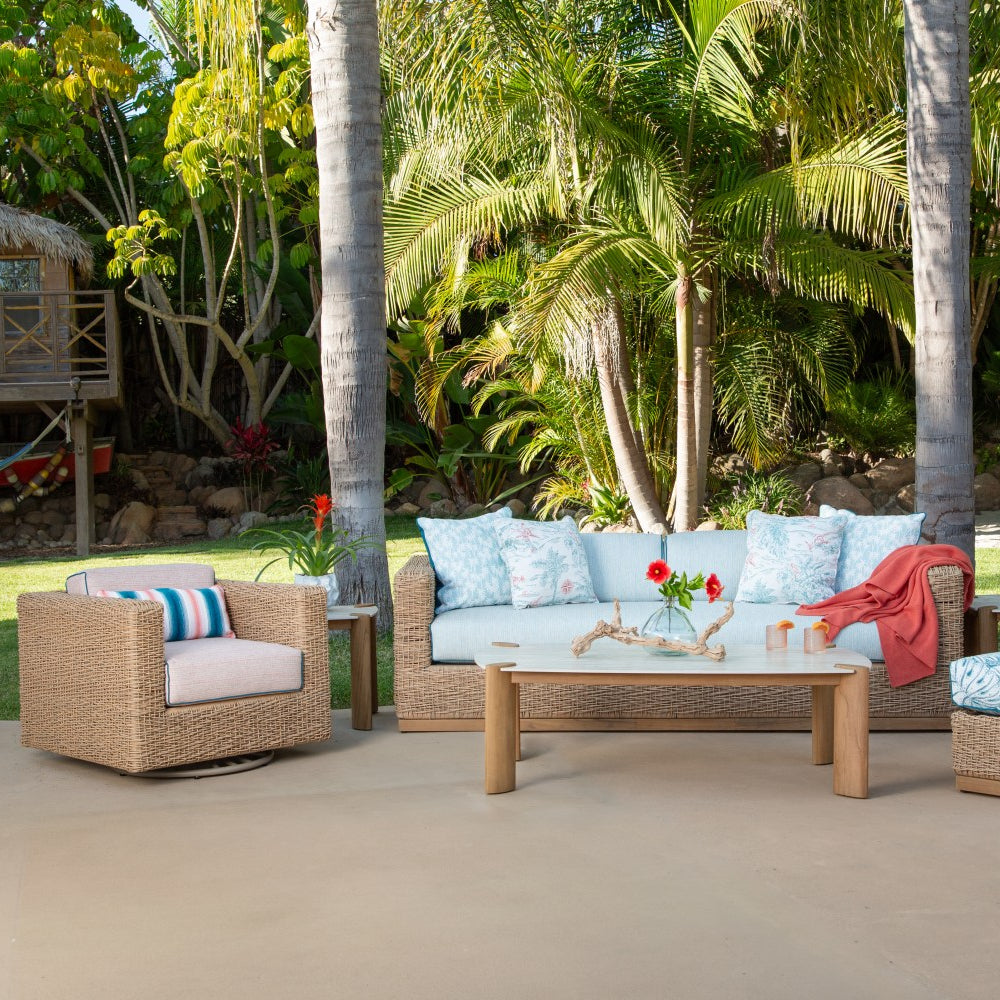 Margaritaville Somerset Outdoor Club Chair in Poros Dune