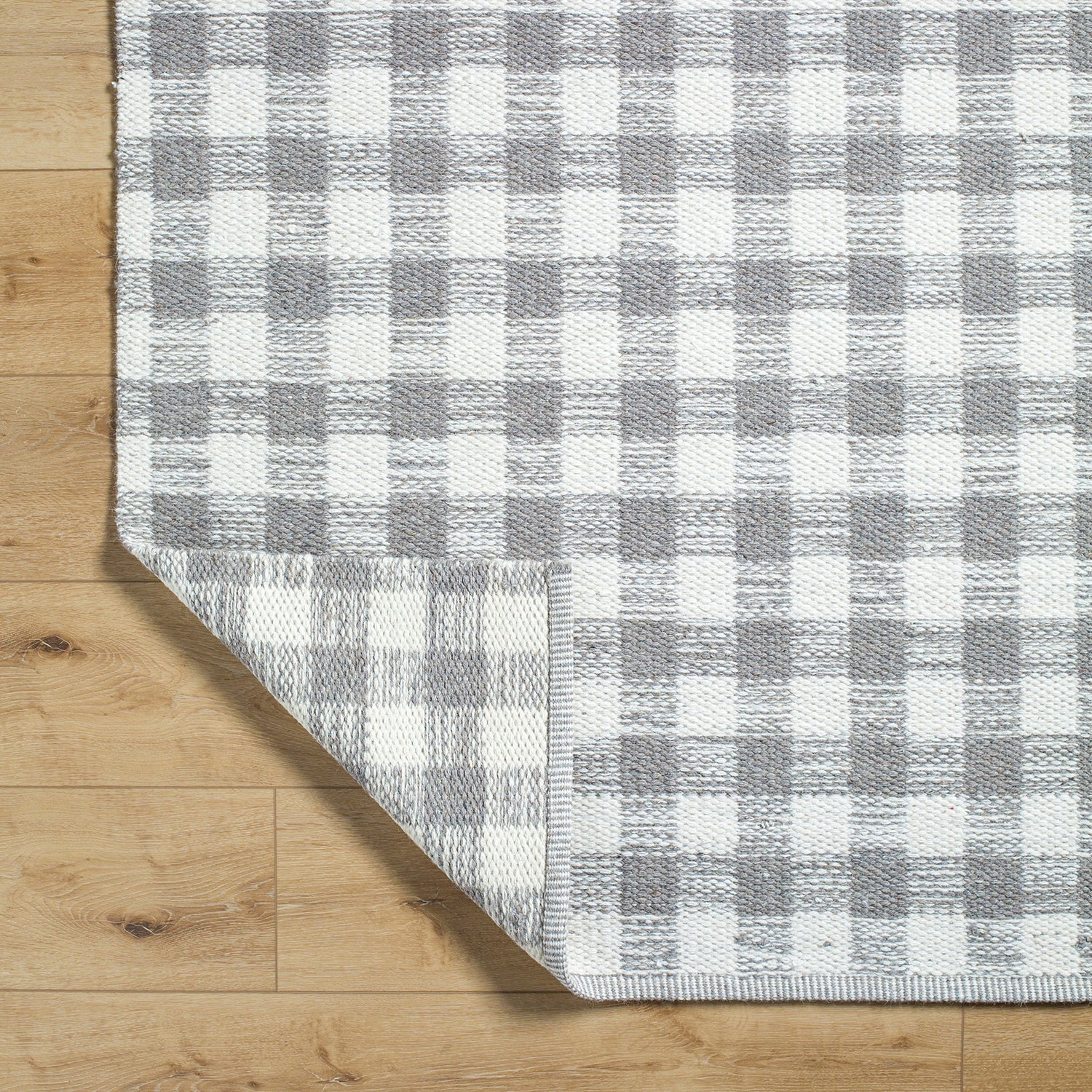 Livabliss Mardin Gingham Hand Woven Rug