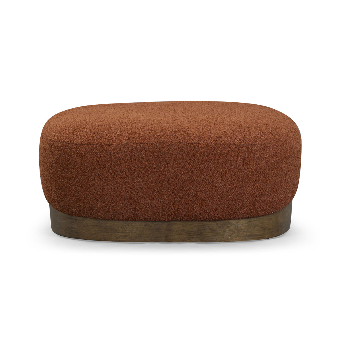 TOV Furniture Domina Autumn Red Boucle Ottoman