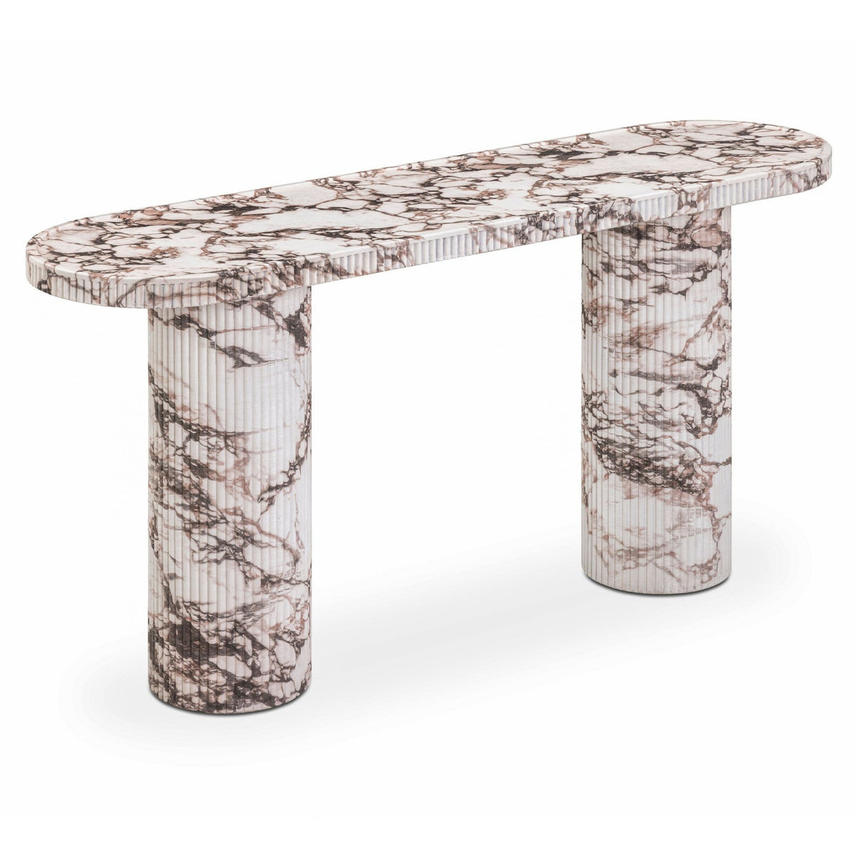 TOV Furniture Darcy Breccia Concrete Indoor/Outdoor Console Table in Breccia Concrete, primary product view