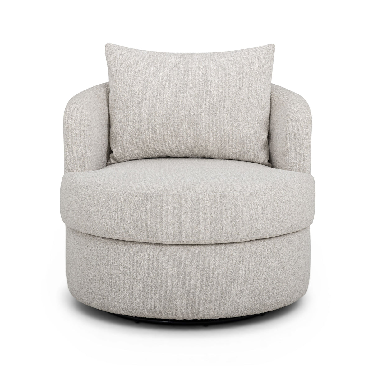 TOV Furniture Silvi Off White Performance Boucle Swivel Chair
