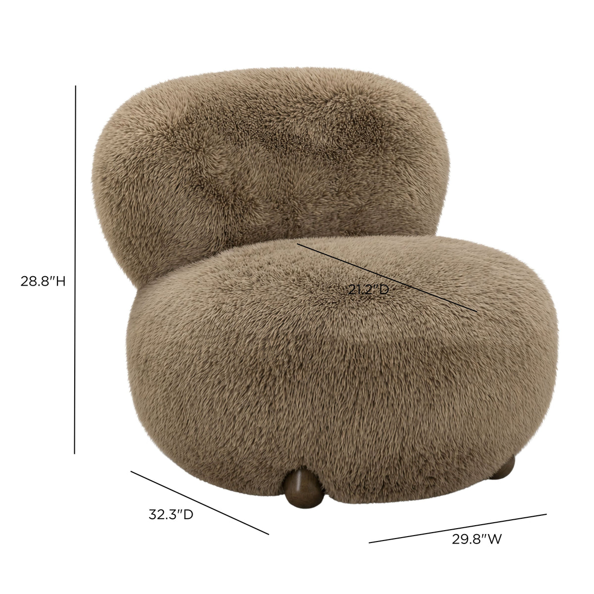 TOV Furniture Pucker Taupe Accent Chair