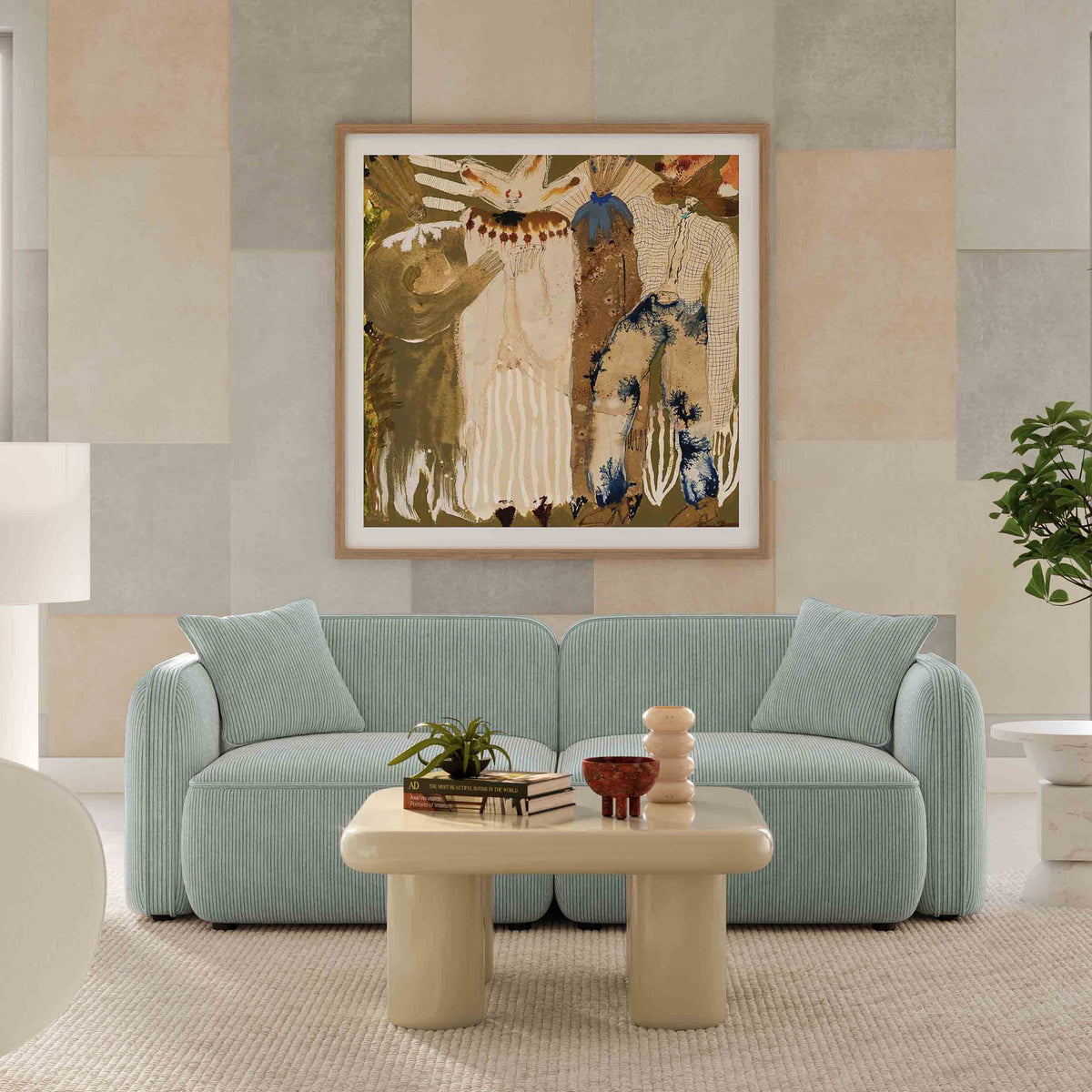 TOV Furniture Travie Sea Blue Modular Loveseat