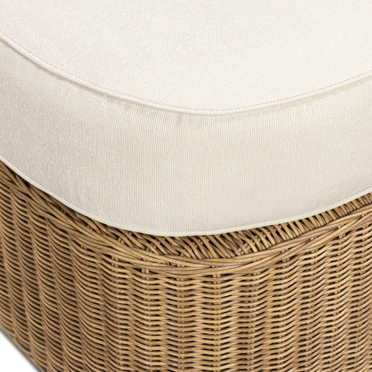 TOV Furniture Axel Cream Boucle Outdoor Ottoman