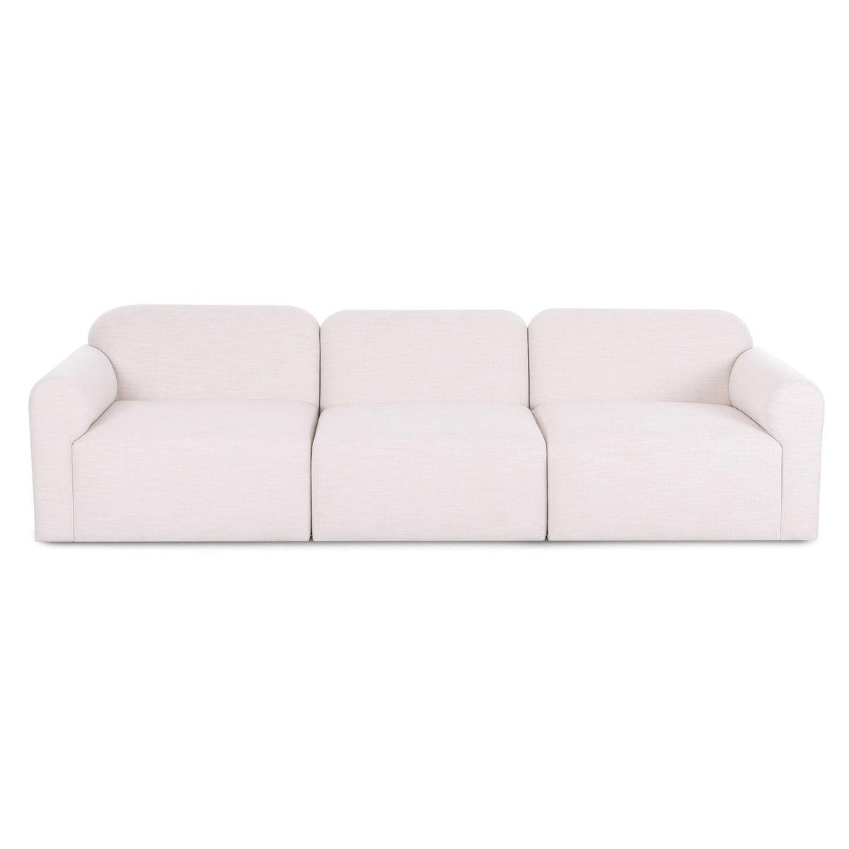 TOV Furniture Gorge Cream 116in Modular Sofa in cream linen, primary product view