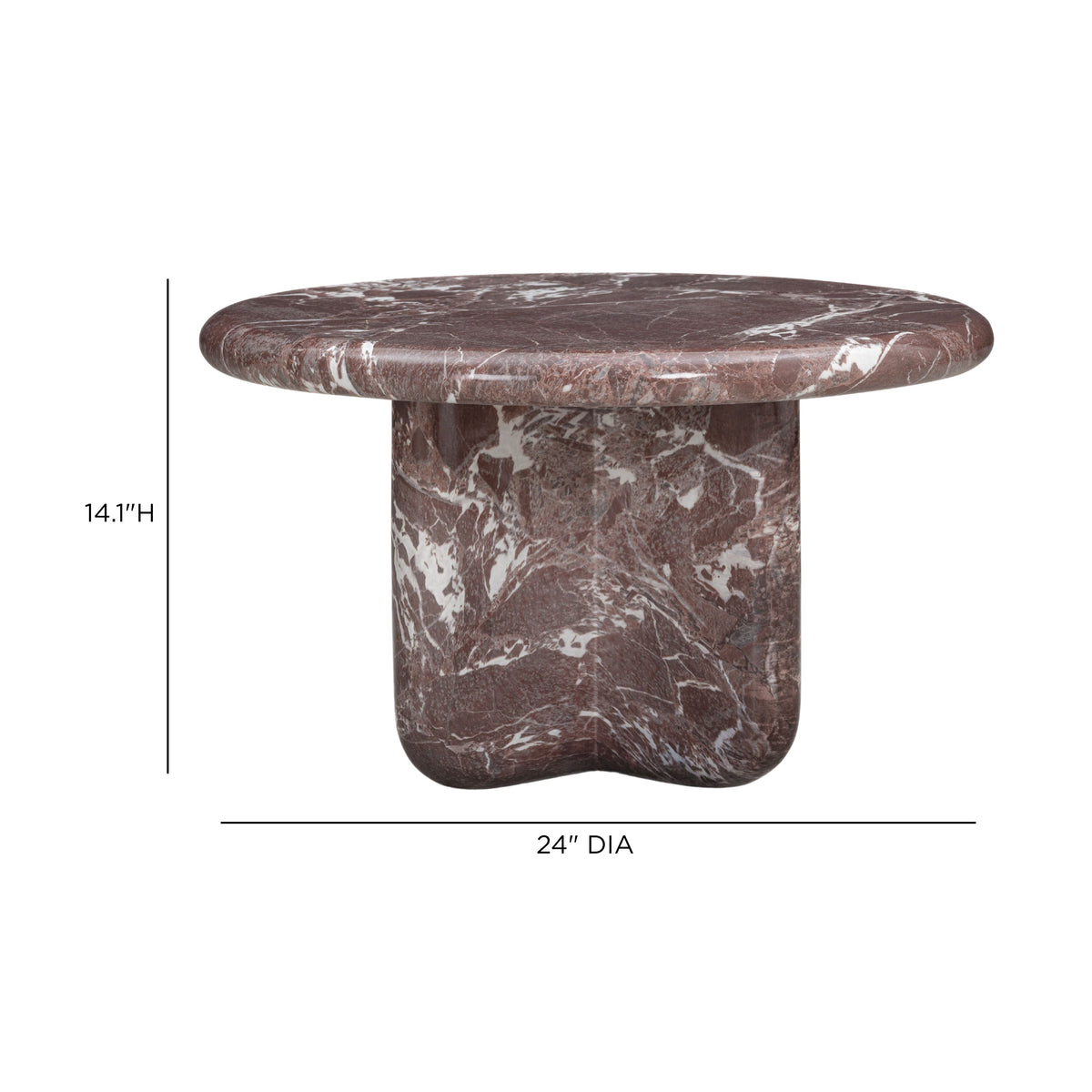 TOV Furniture Juju Faux Marble Round Indoor/Outdoor Coffee Table