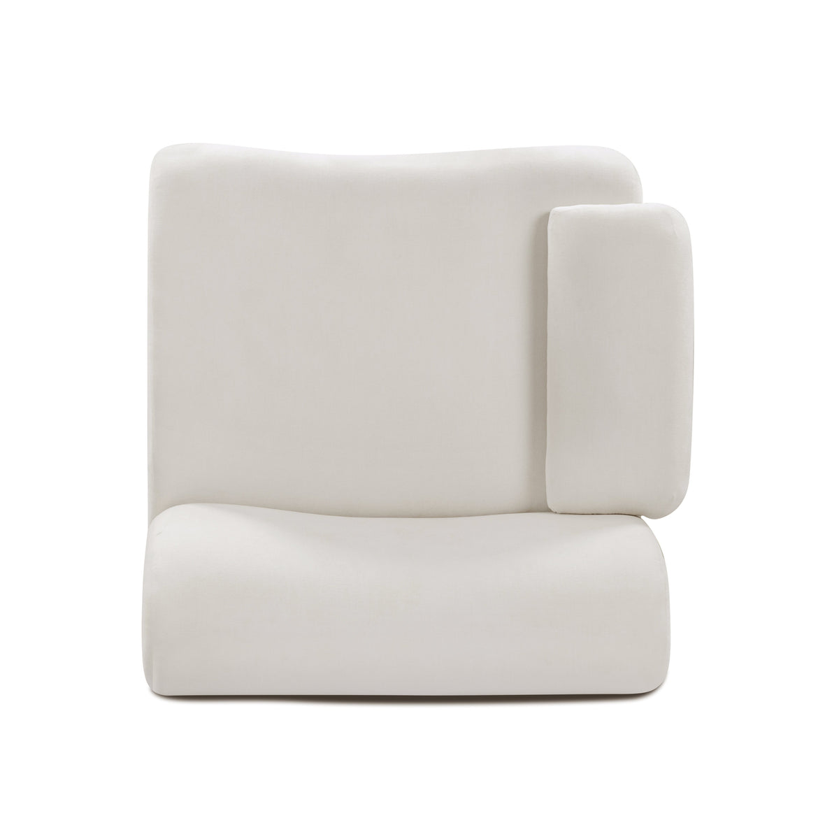 TOV Furniture Zenith Cream Upcycled Corner Chair