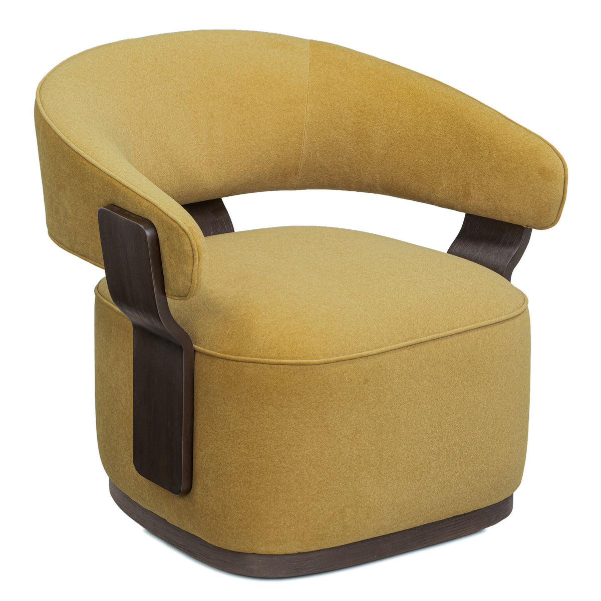 TOV Furniture Madison Amber Performance Swivel Chair in Amber Faux Mohair, primary product view