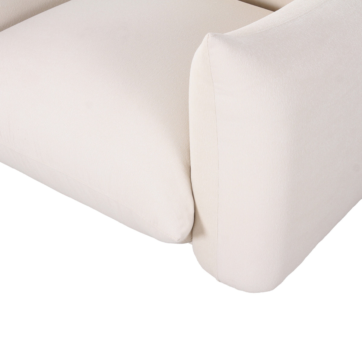 TOV Furniture Saint Tropez Cream Stuffed Indoor/Outdoor Armchair
