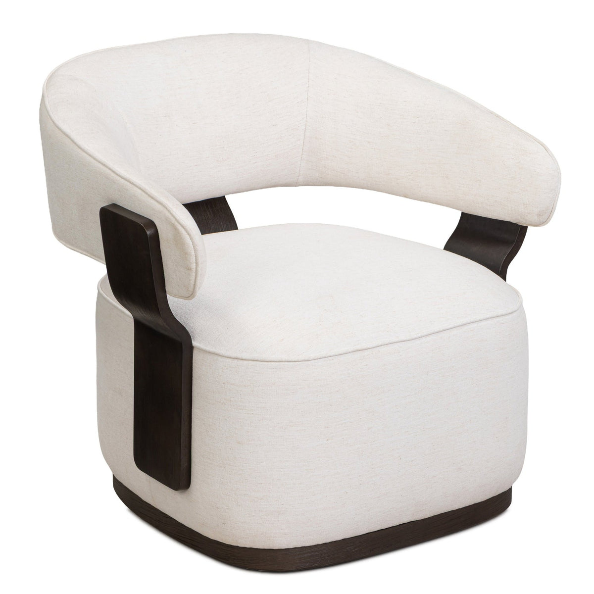 TOV Furniture Madison Chalk Performance Swivel Chair in Chalk Chenille, primary product view