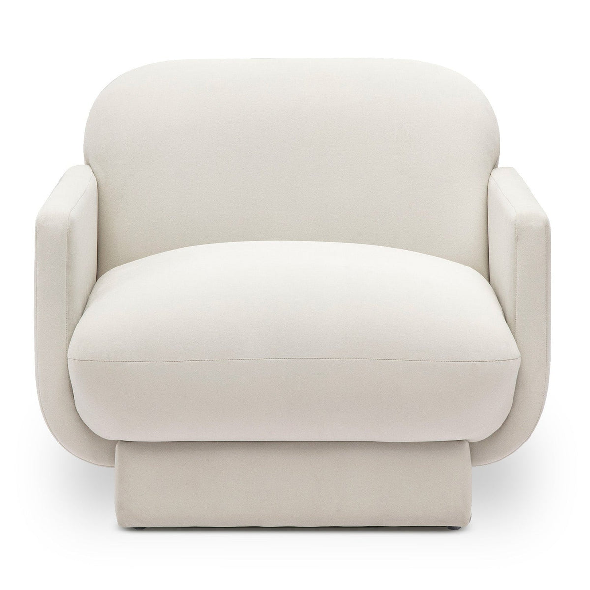 TOV Furniture Azalea Cream Performance Velvet Accent Chair