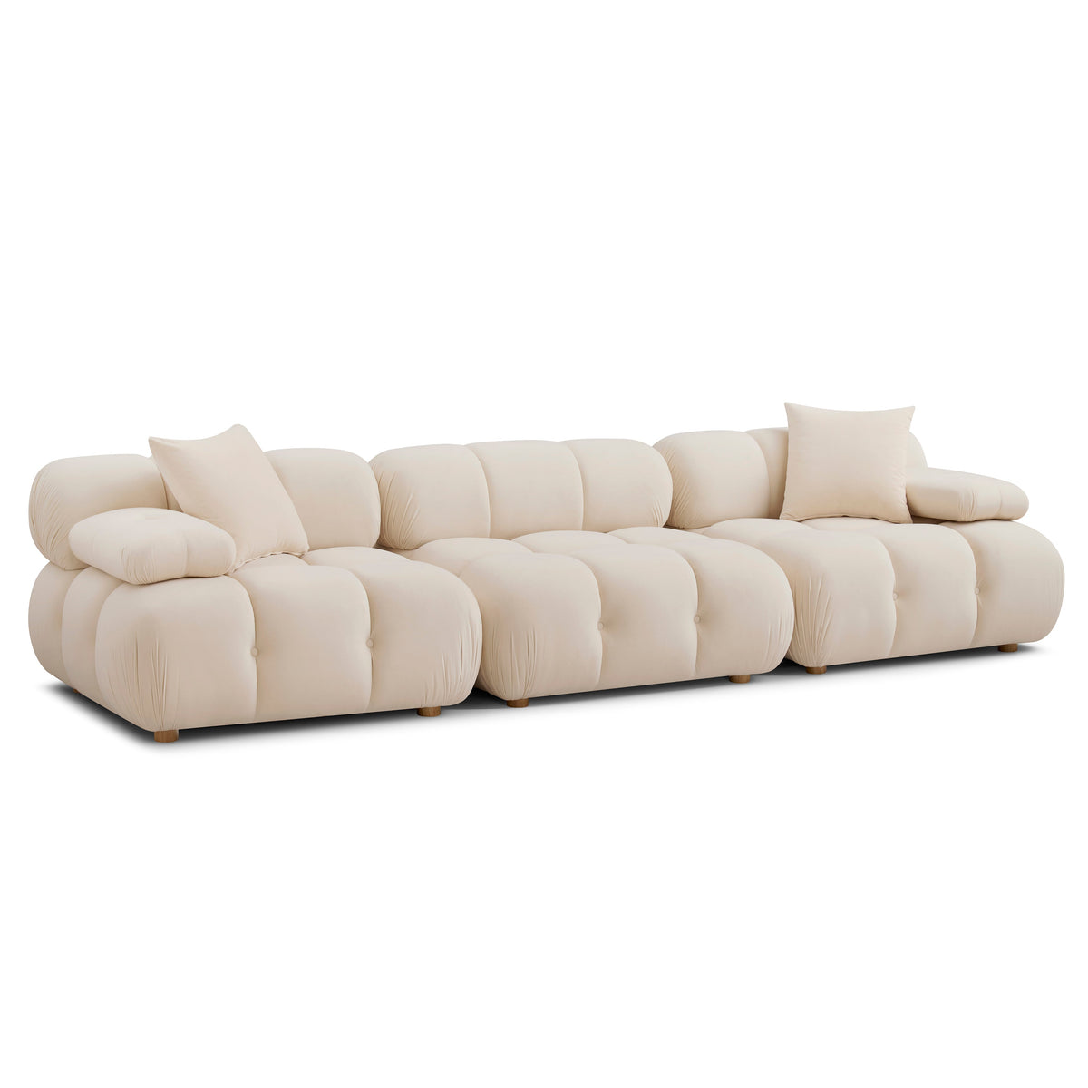 TOV Furniture Calliope Off White 118in Modular Sofa in off-white performance fabric, primary product view