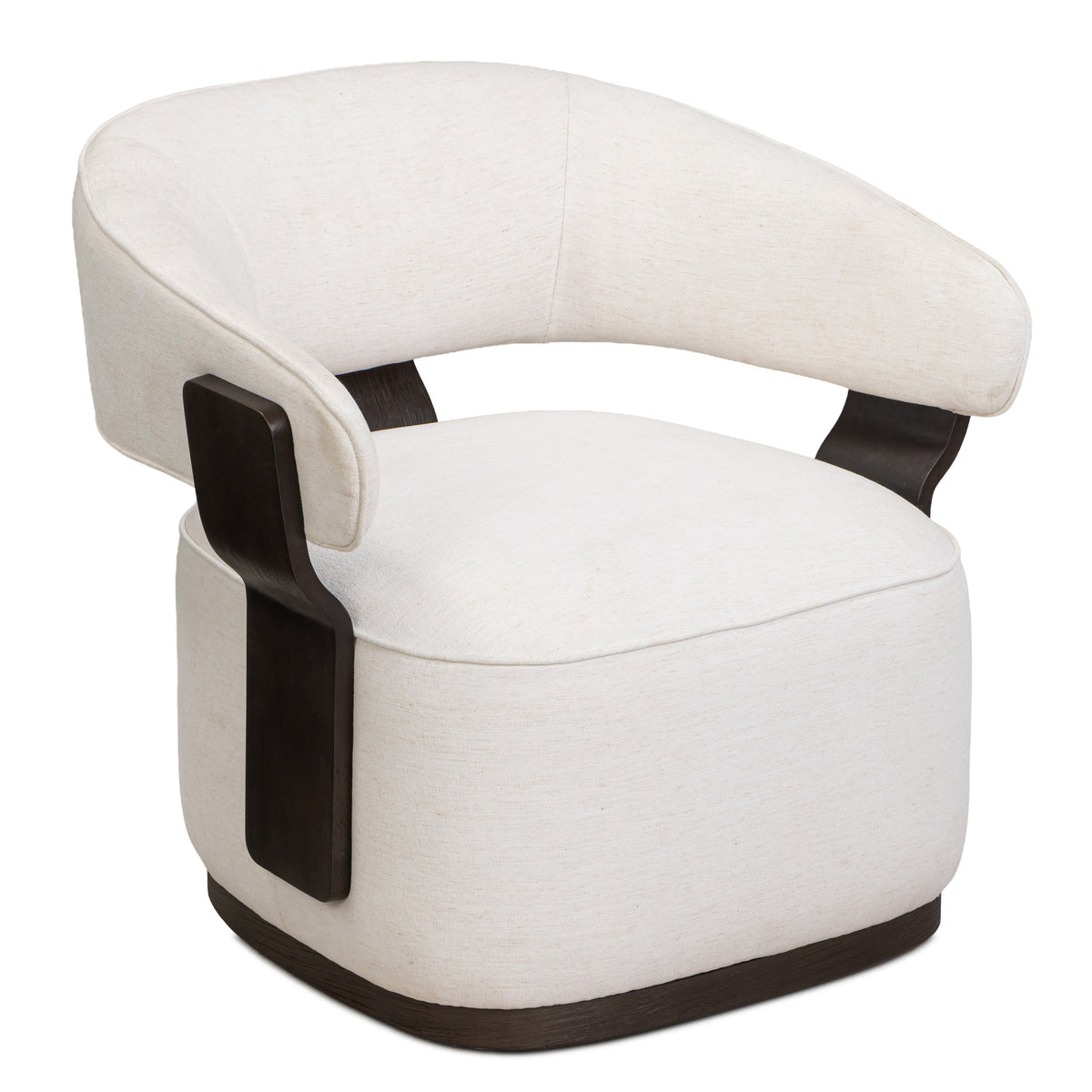 TOV Furniture Madison Chalk Performance Swivel Chair in Chalk Chenille, primary product view