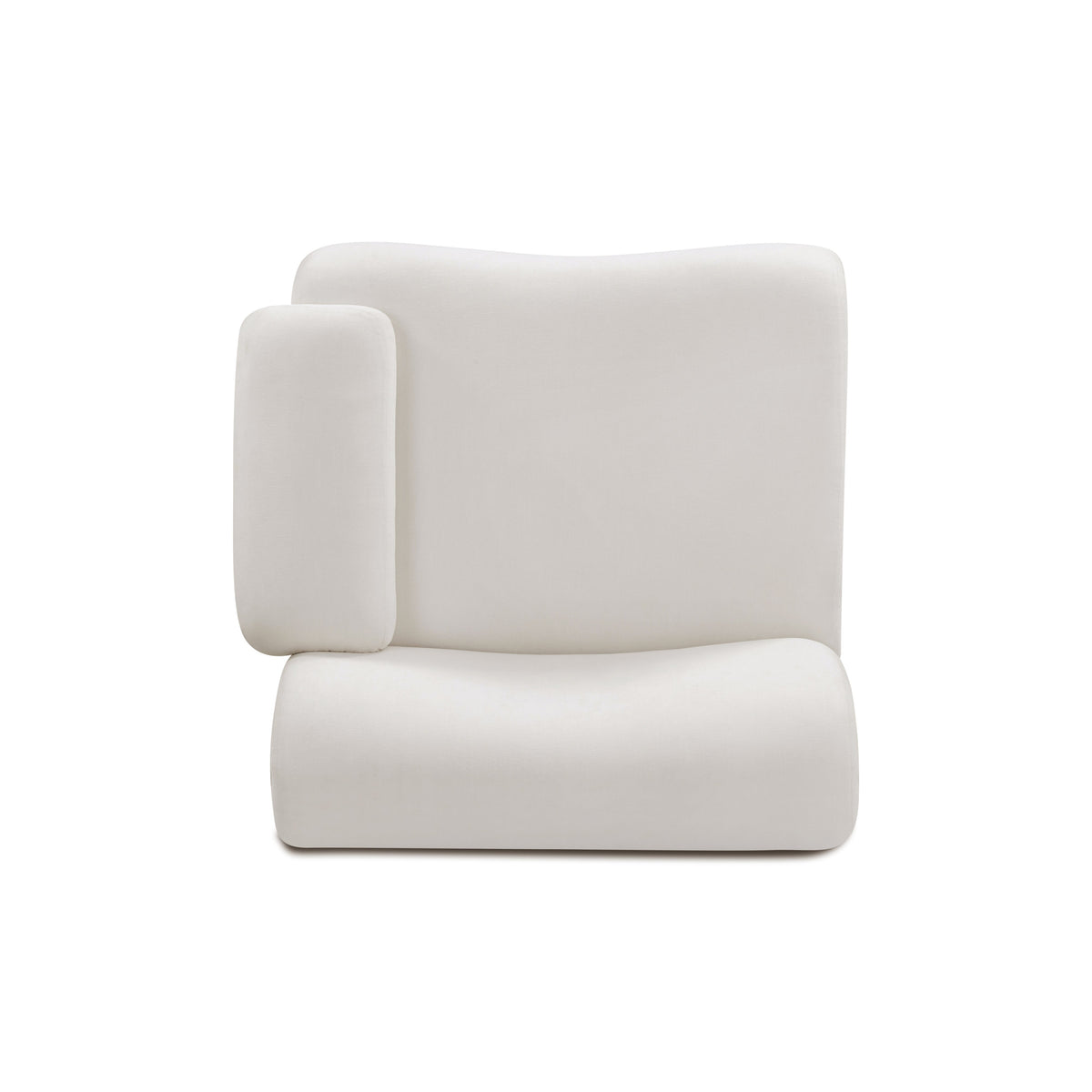 TOV Furniture Zenith Cream Upcycled Corner Chair