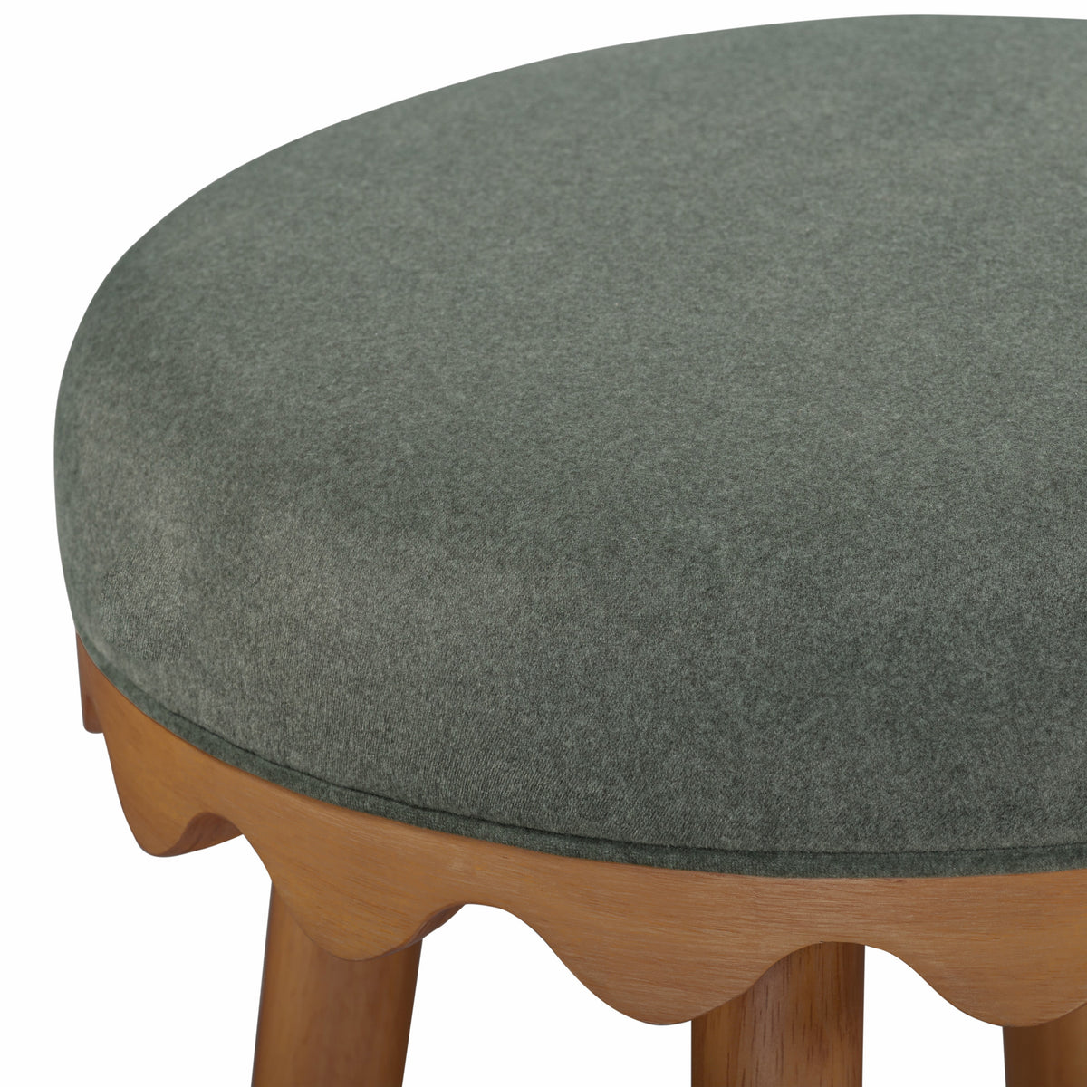 TOV Furniture Oodle Green Performance Vegan Mohair Bar Stool