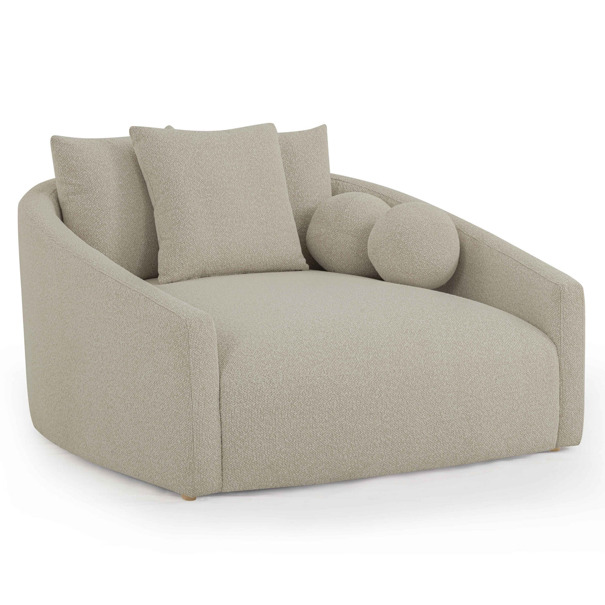 TOV Furniture Hanim Gray 54in Daybed in warm grey boucle, primary product view