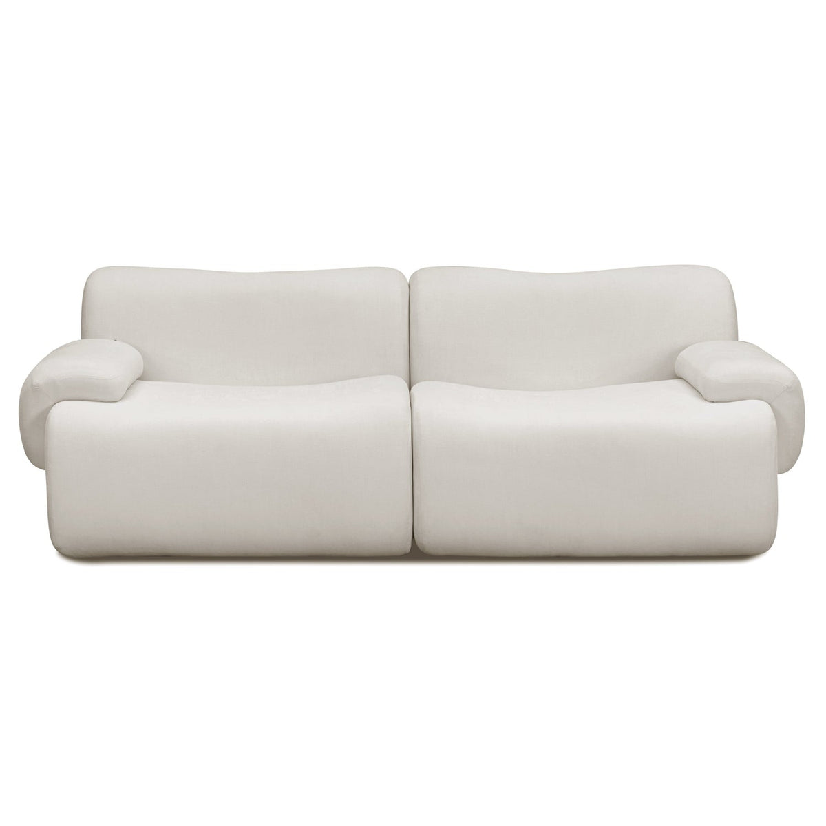 TOV Furniture Zenith 80" Modular Loveseat in cream performance fabric, primary product view