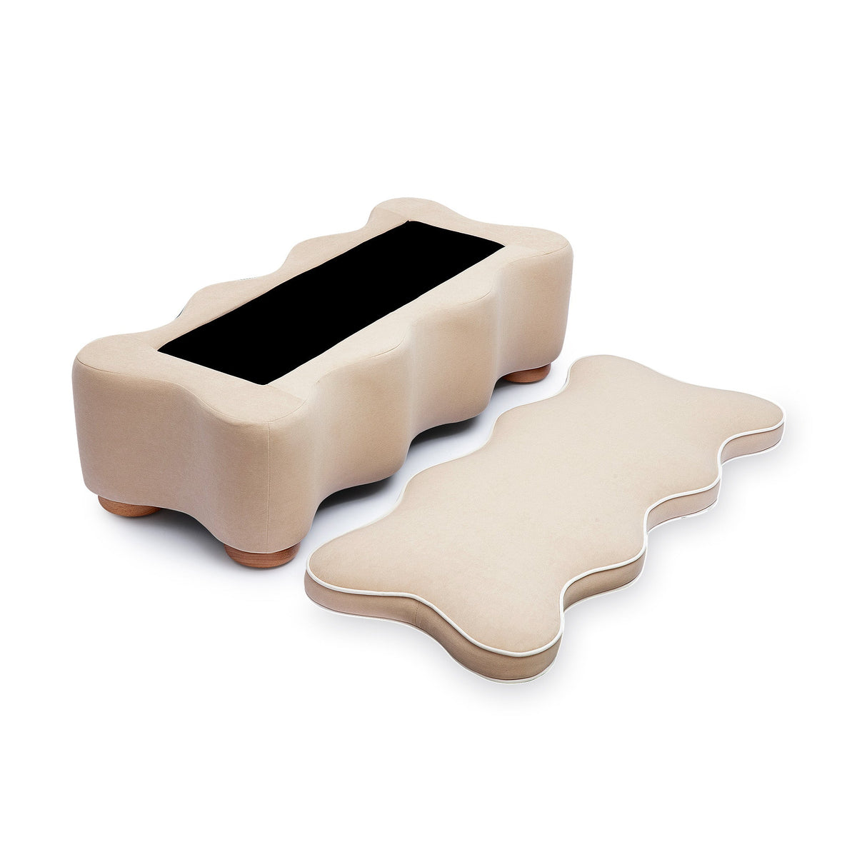 TOV Furniture Thalia Tan Performance Velvet Storage Bench