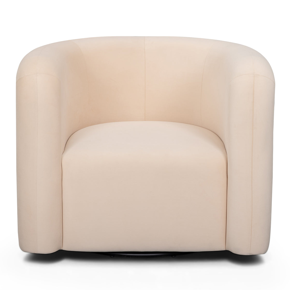 TOV Furniture Curves Peach Performance Velvet Swivel Chair