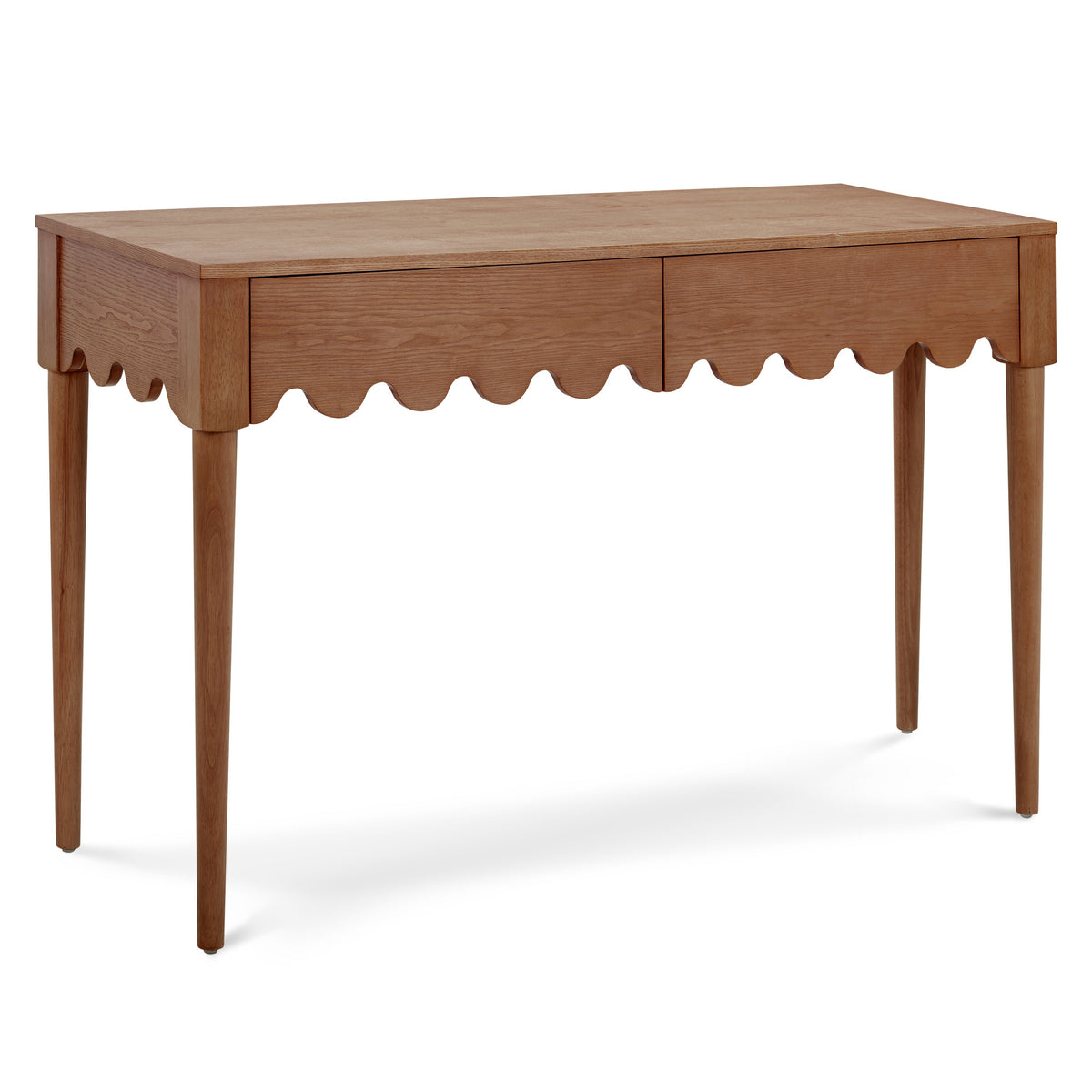 TOV Furniture Oodle 48" 2-Drawer Desk in walnut veneer, primary product view