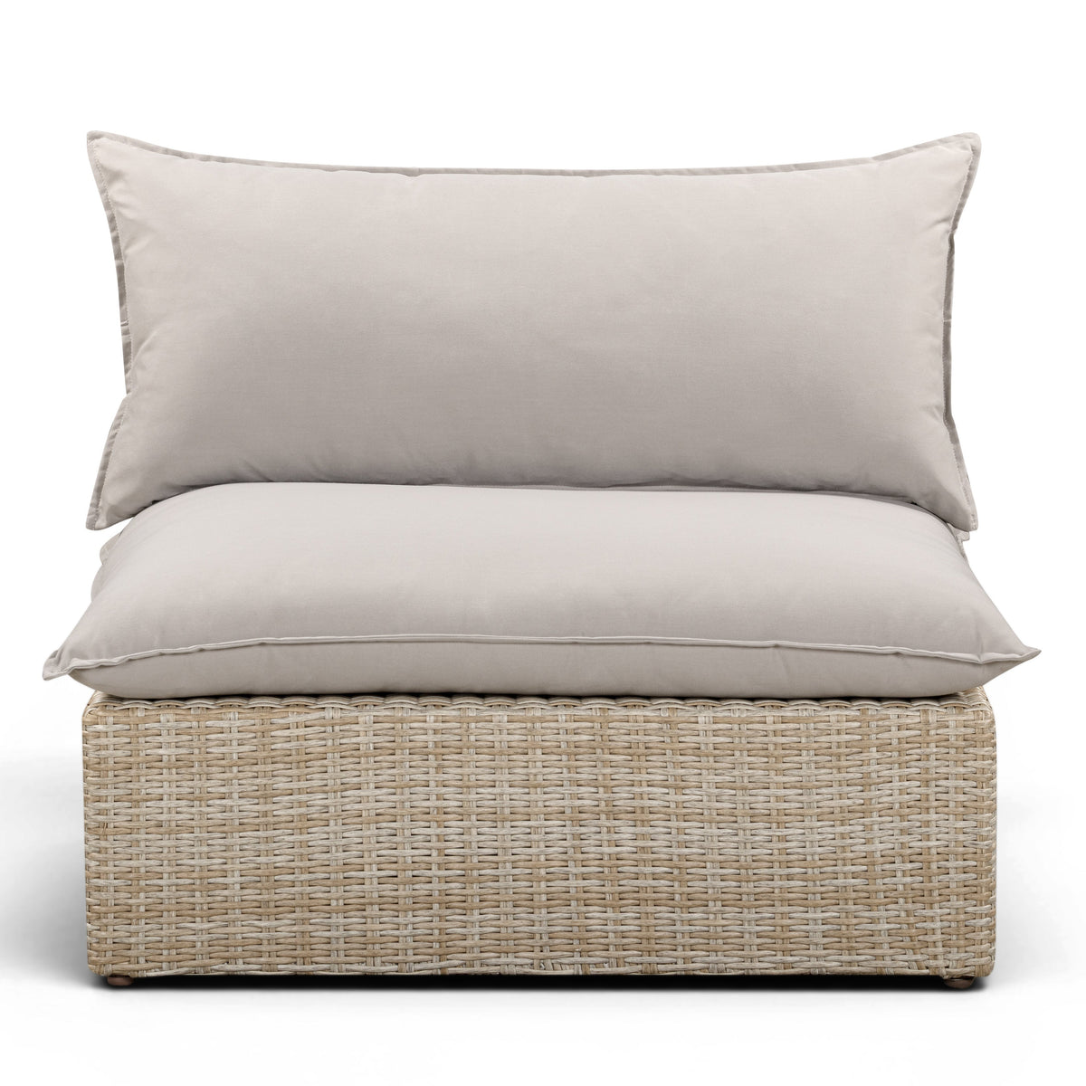 TOV Furniture Cali Gray Performance Wicker Outdoor Armless Chair
