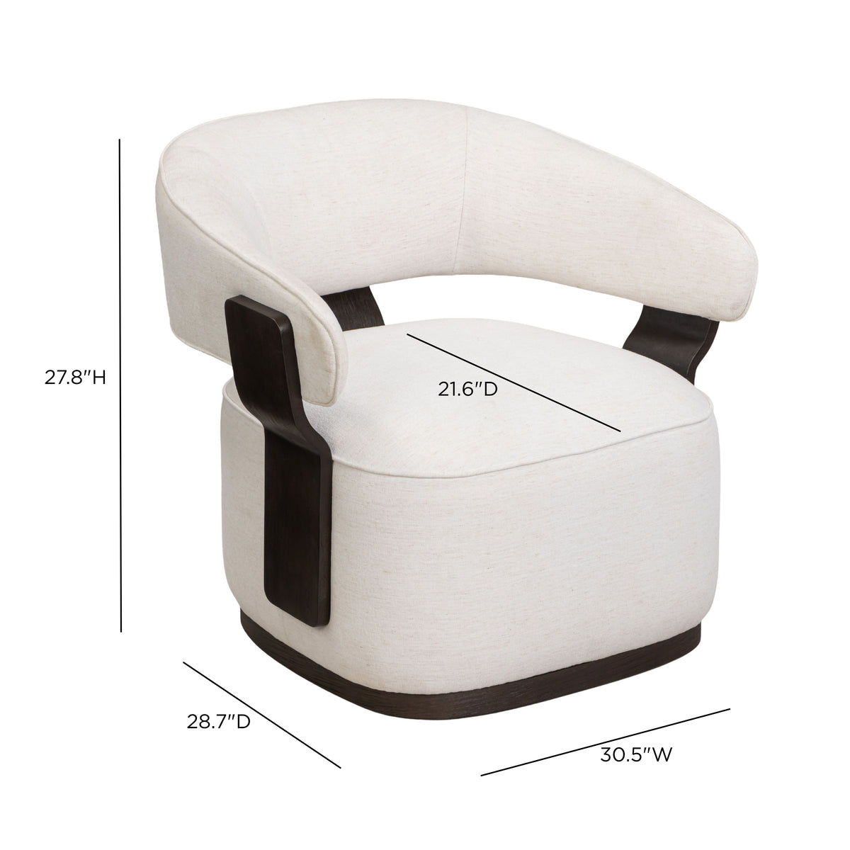 TOV Furniture Madison Chalk Performance Swivel Chair