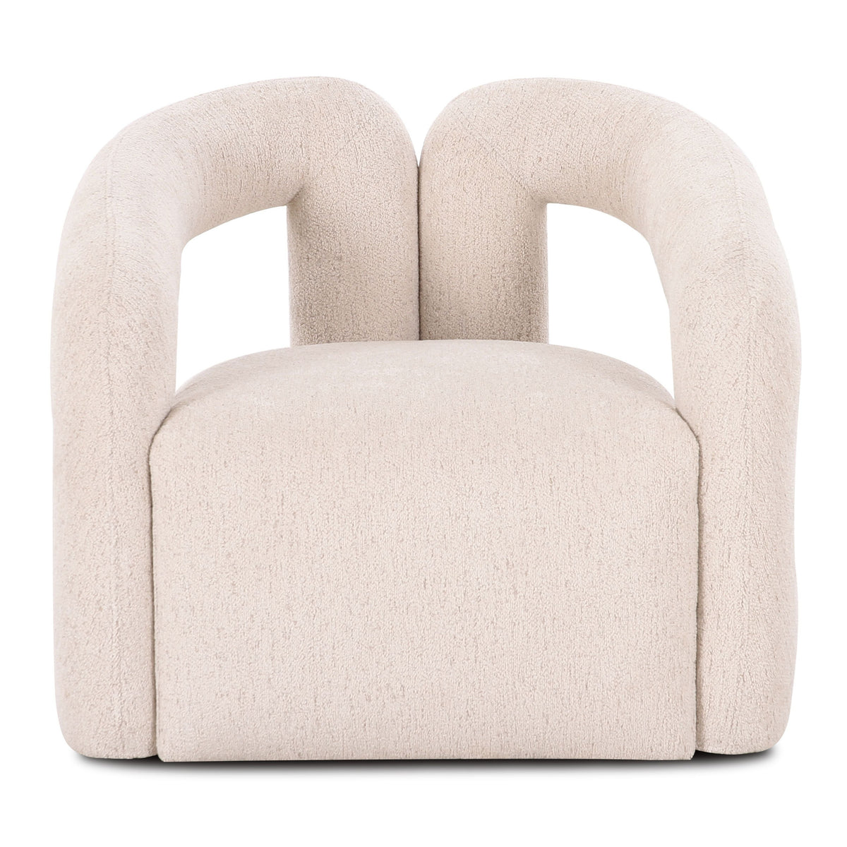 TOV Furniture Jenn Cream Accent Chair in cream boucle, primary product view
