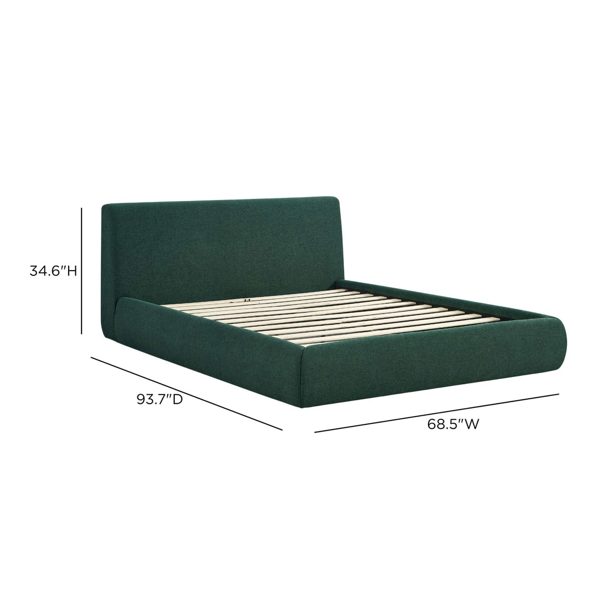 TOV Furniture Isla Forest Green Upholstered Bed