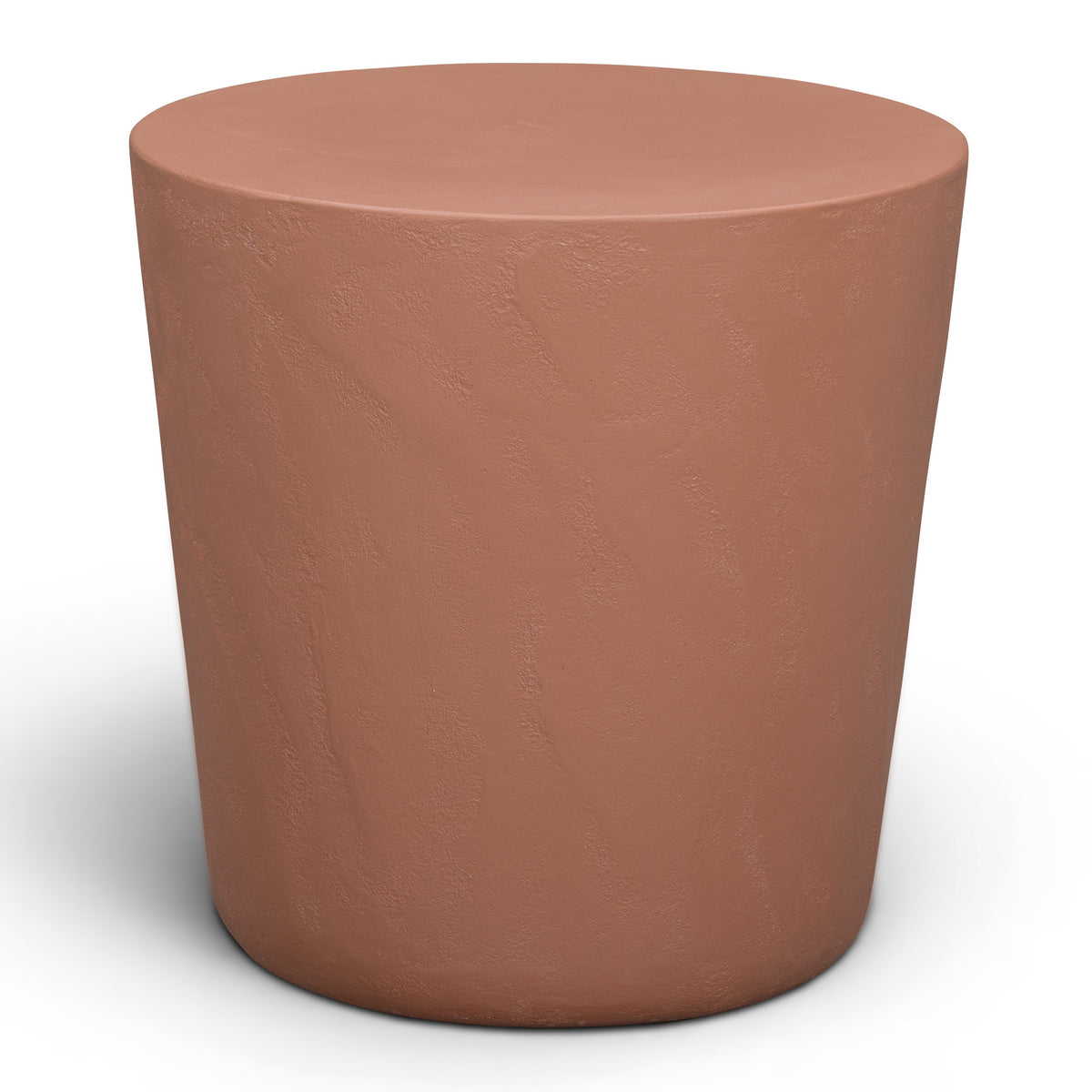 TOV Furniture Margot Terracotta Concrete Indoor/Outdoor Stool in terracotta faux-plaster concrete, primary product view