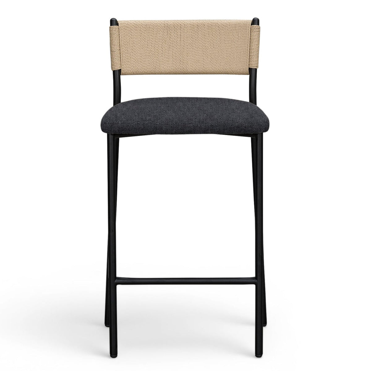 TOV Furniture Celine Black Boucle Counter Stool