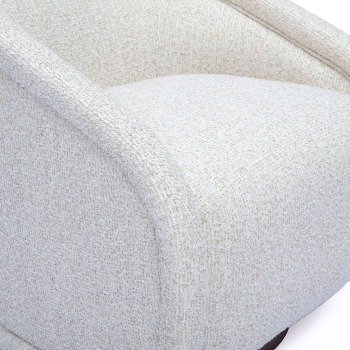 TOV Furniture Clarke Cream Performance Boucle Swivel Chair