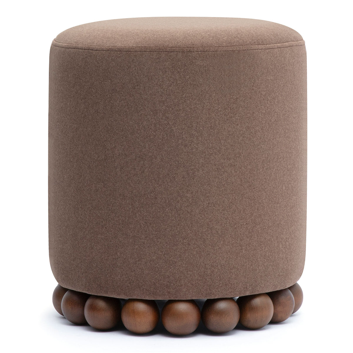 TOV Furniture Dex Chocolate Brown Ottoman in chocolate brown faux mohair, primary product view