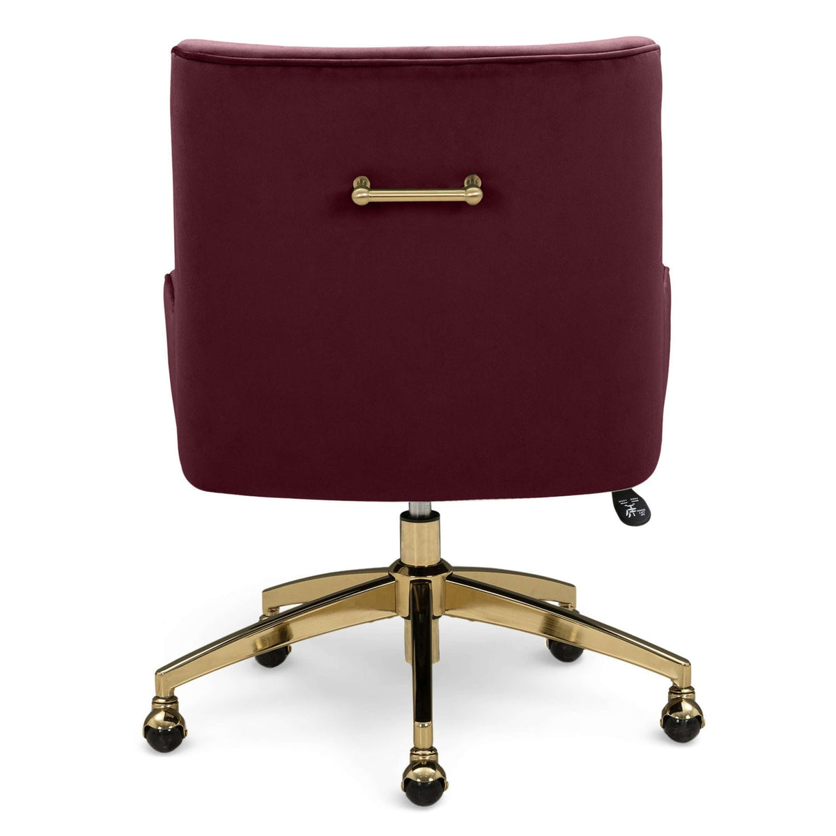 TOV Furniture Beatrix Red Performance Velvet Office Swivel Chair