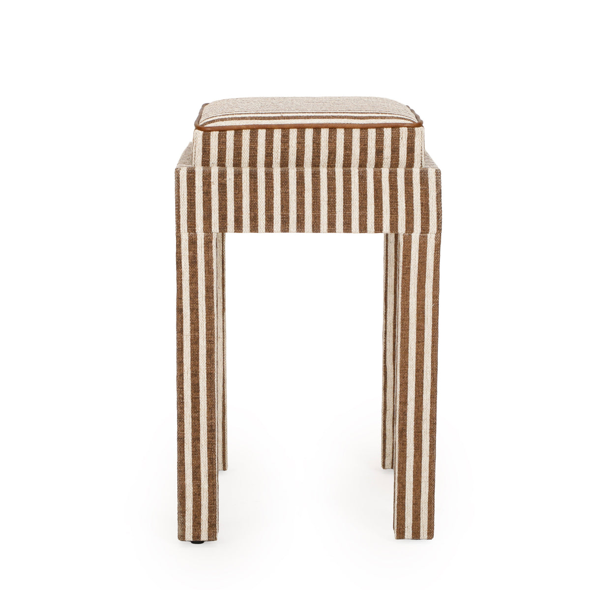TOV Furniture Kora Brown Cotton Jute Accent Stool