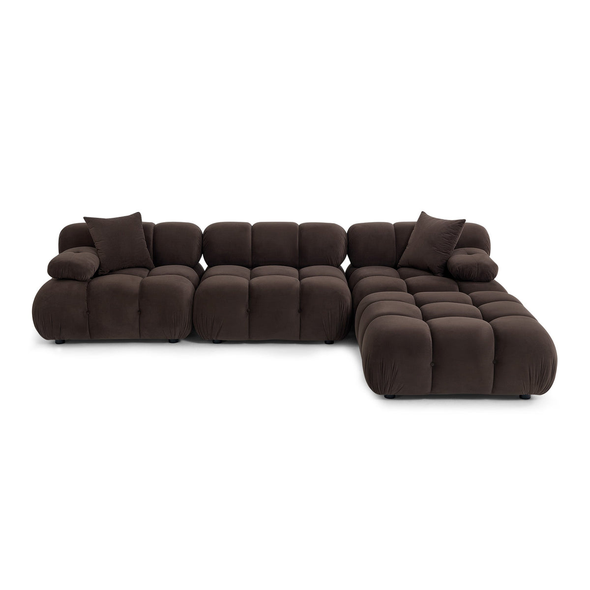 TOV Furniture Calliope Dark Brown Performance 4-Piece Modular Sectional