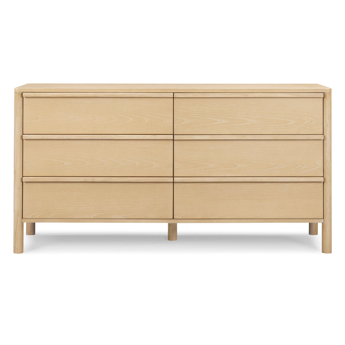 TOV Furniture Tyra 62" Ash 6-Drawer Dresser in Natural Acacia Wood, primary product view
