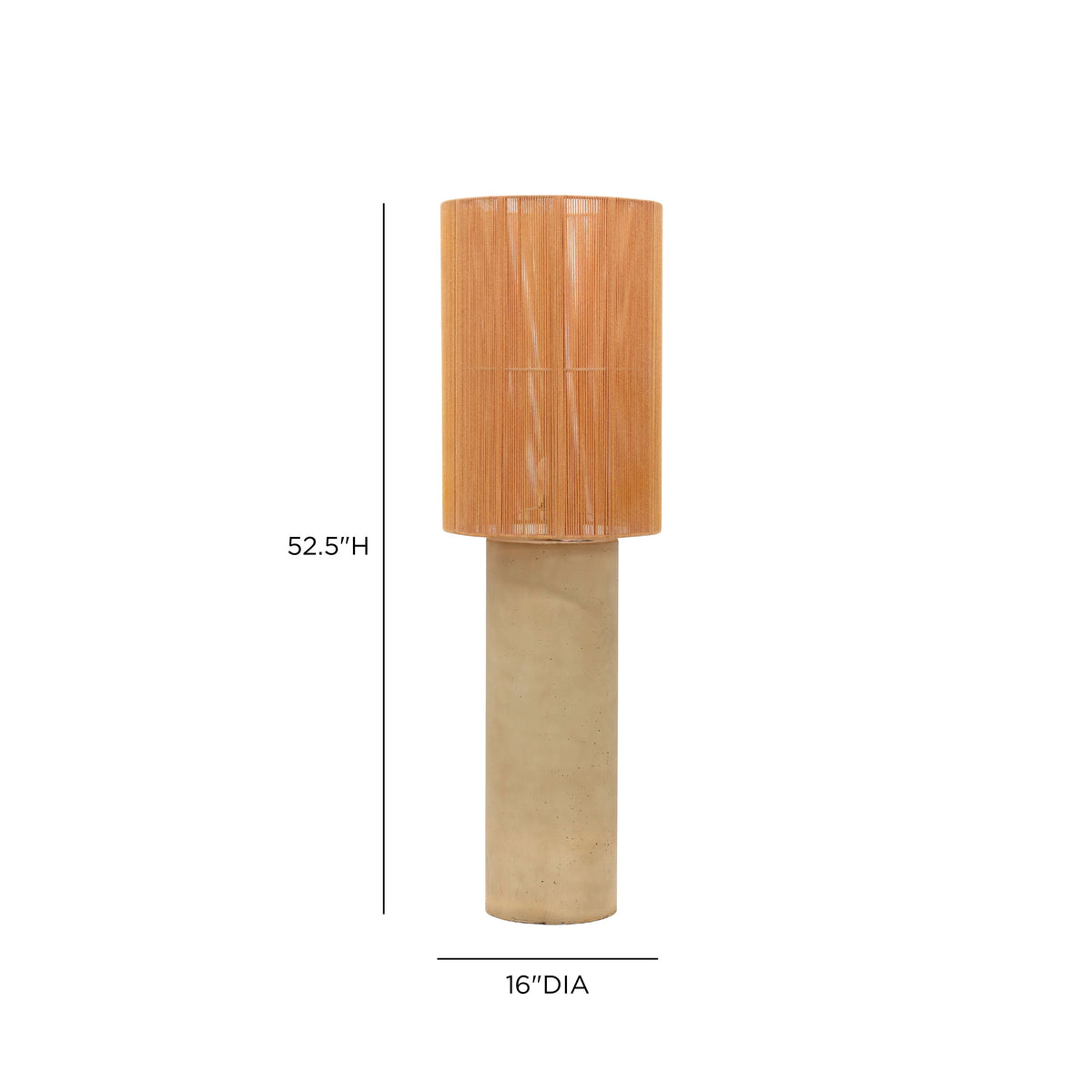 TOV Furniture Mondada Terracotta Concrete Floor Lamp