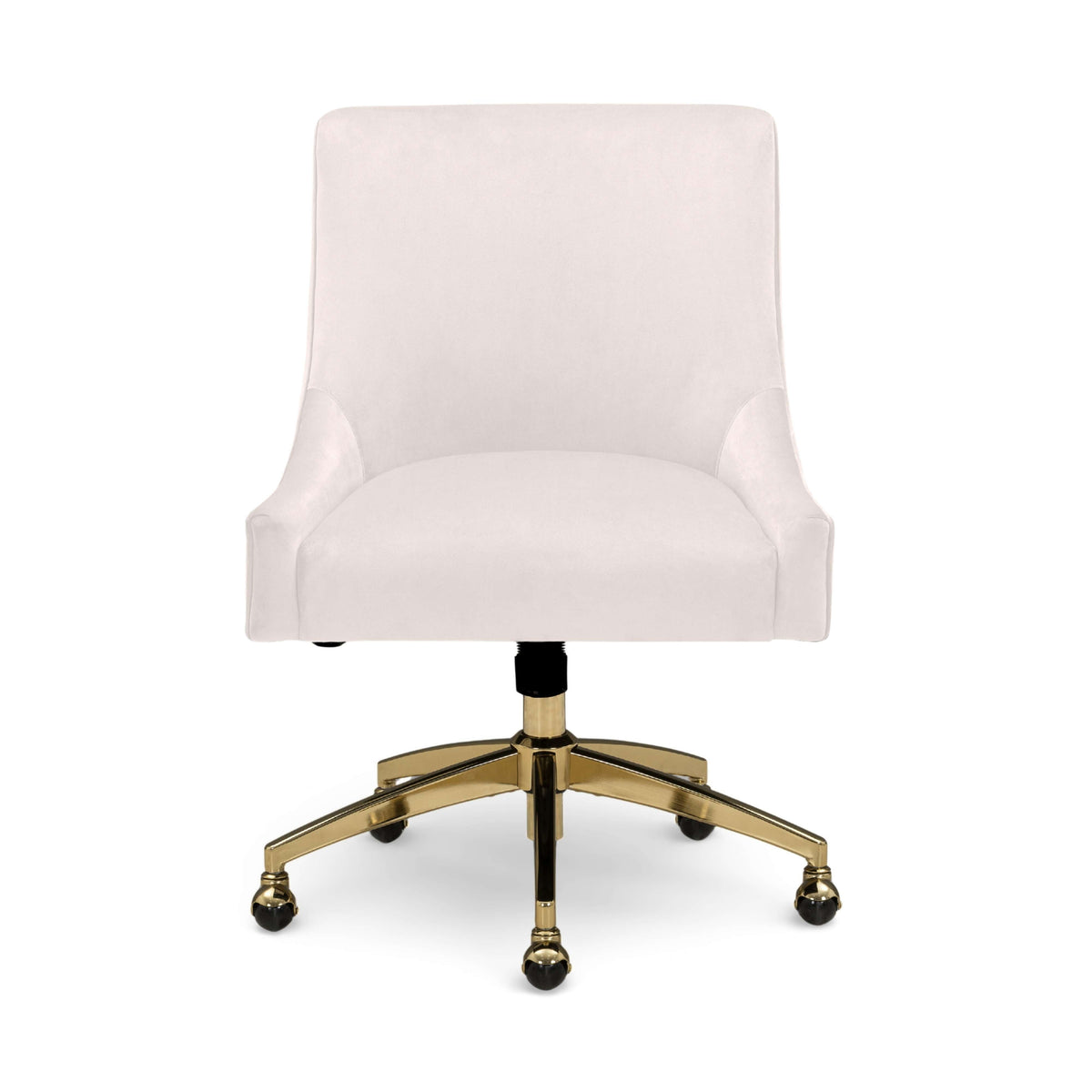 TOV Furniture Beatrix Cream Performance Velvet Office Swivel Chair