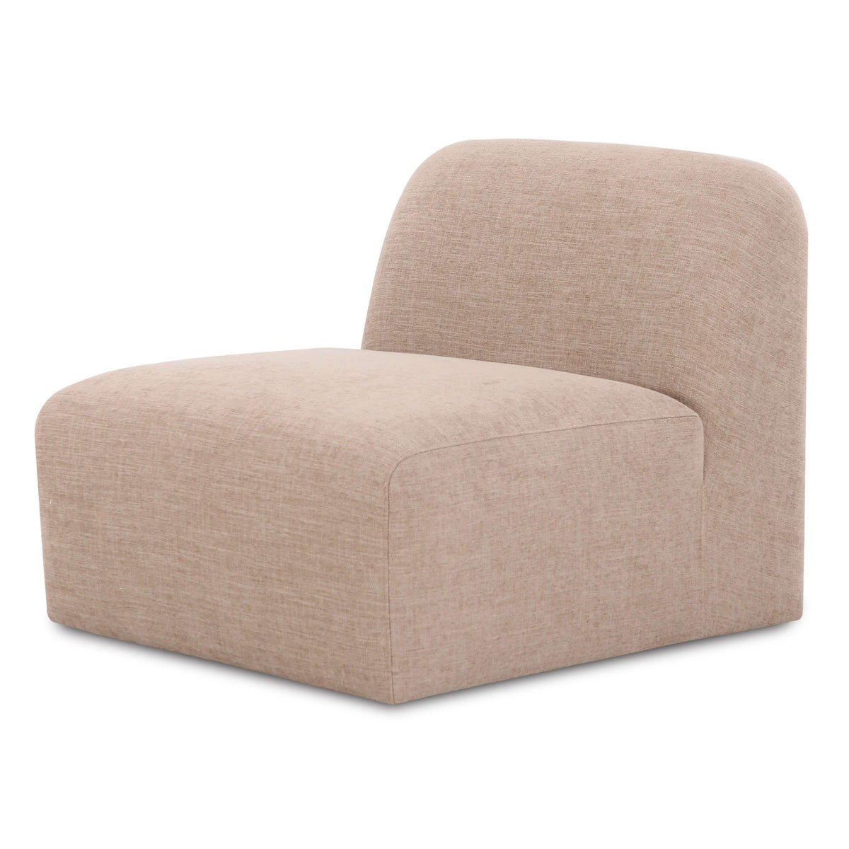 TOV Furniture Gorge Tan Modular Armless Chair in Tan Linen, primary product view