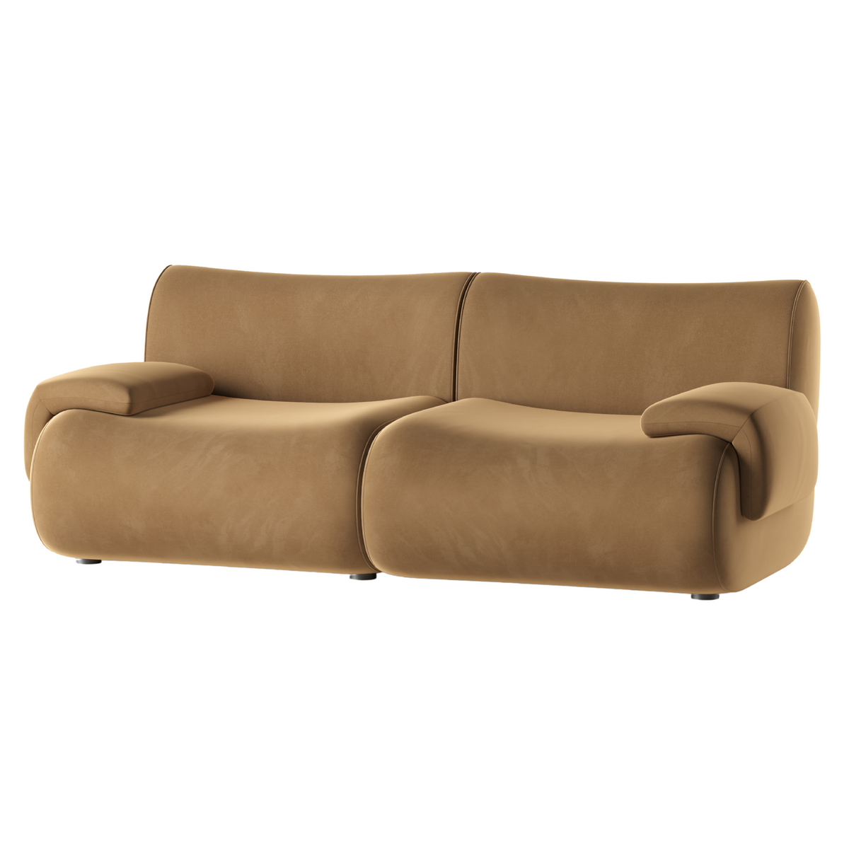 TOV Furniture Zenith Brown Modular Loveseat