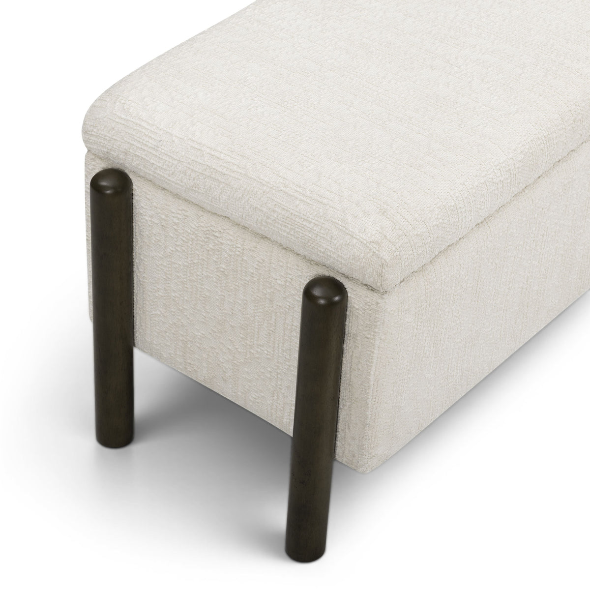 TOV Furniture Abby Nubby Cream Storage Bench