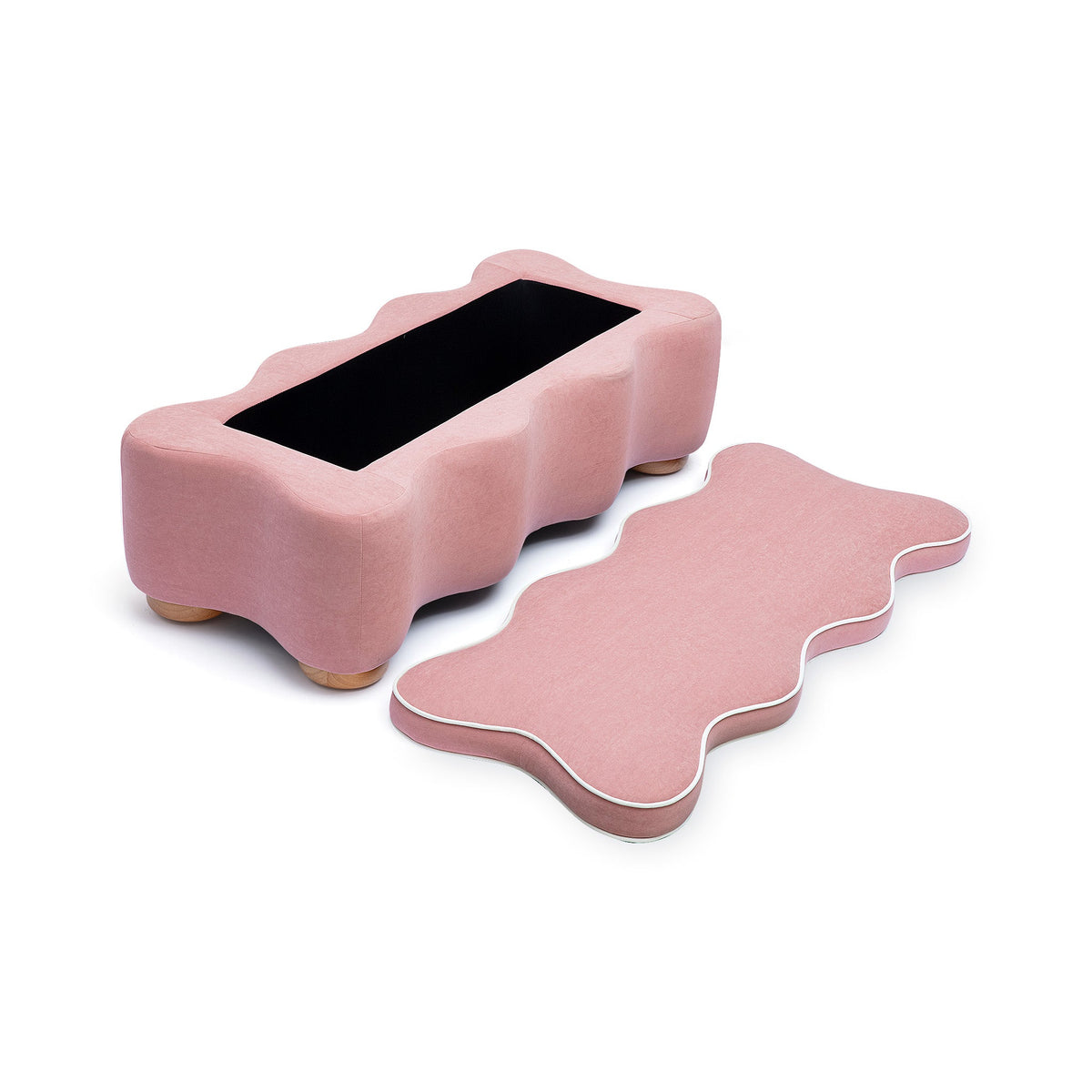 TOV Furniture Thalia Pink Performance Velvet Storage Bench
