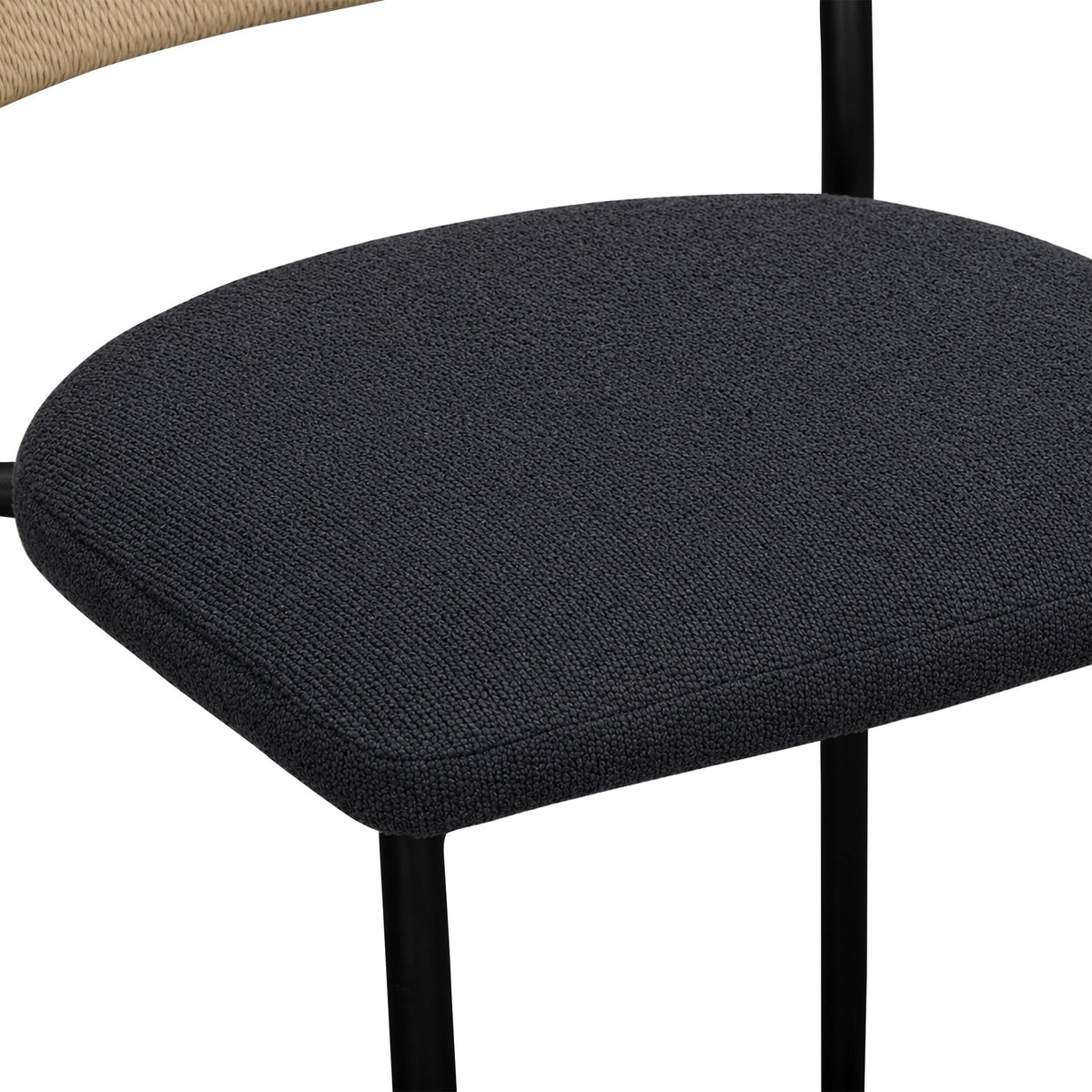 TOV Furniture Celine Black Boucle Bar Stool